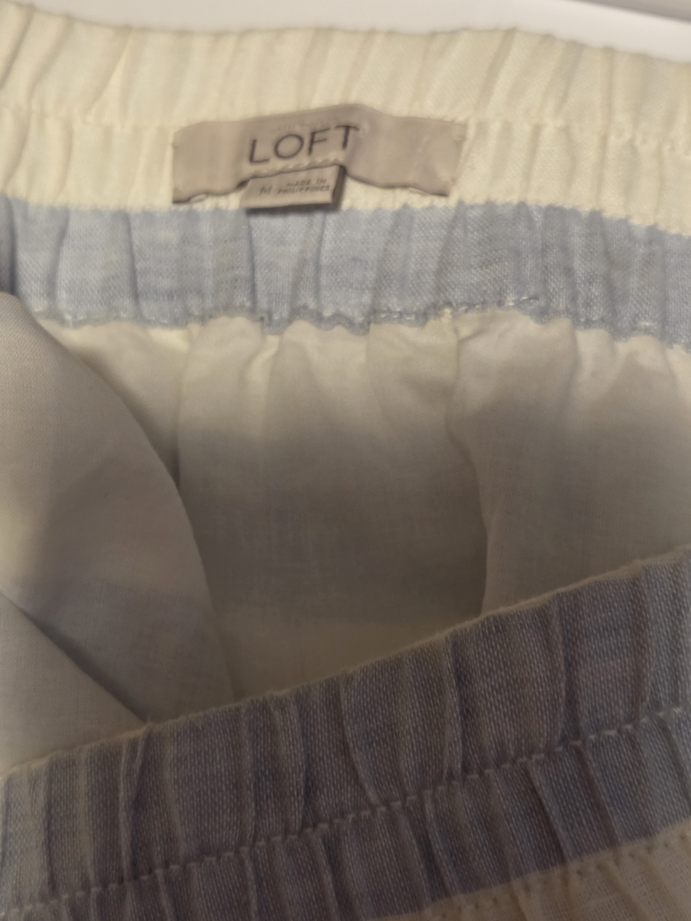 Women's Med Loft Striped Light Blue & White Skirt - Picture 3 of 4